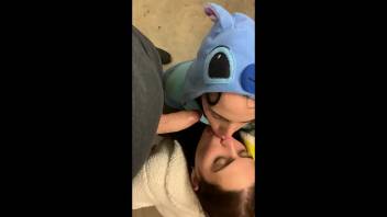 Hot Latinas in onesies give blowjob